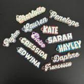 Acrylic Backpack Name Tags for kids, customizable with their name for a fun and personalized touch. These durable name keychains are perfect for backpacks, water bottles, lunchboxes, or gym bags. A great way to help kids keep track of their belongings while adding a colorful, unique flair to their school gear.