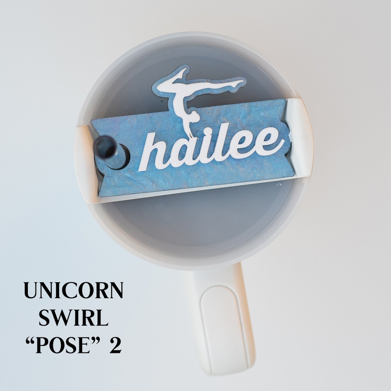 Gymnastics Themed Tumbler Name Tag, perfect for personalizing your Stanley Tumbler with a unique design. A great way to add a personal touch to your tumbler while showing off your love for gymnastics, making it both functional and stylish.