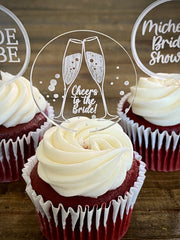 Engagement Themed Acrylic Dessert Topper Set