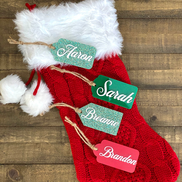 Christmas Stocking Tags, personalized with names or festive designs to add a special touch to holiday stockings. Perfect for distinguishing each family member’s stocking, these charming tags enhance your Christmas decor and make gift-giving more personalized.