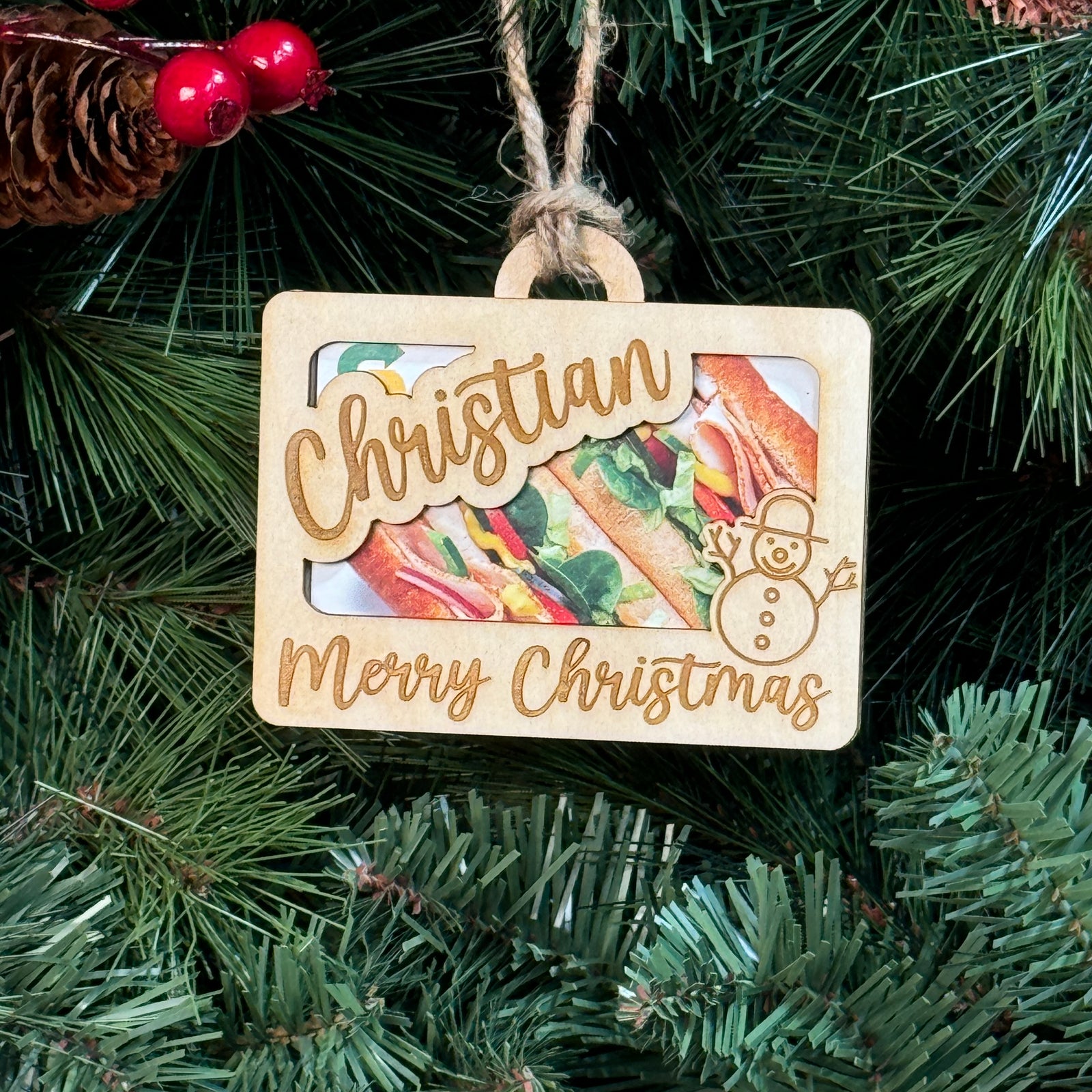 Gift Card Holder Christmas Ornament in a variety of designs, perfect for presenting gift cards in a festive and memorable way. Ideal for the holiday season, these ornaments add a personal touch to your gift-giving and can be customized to match your Christmas decor.