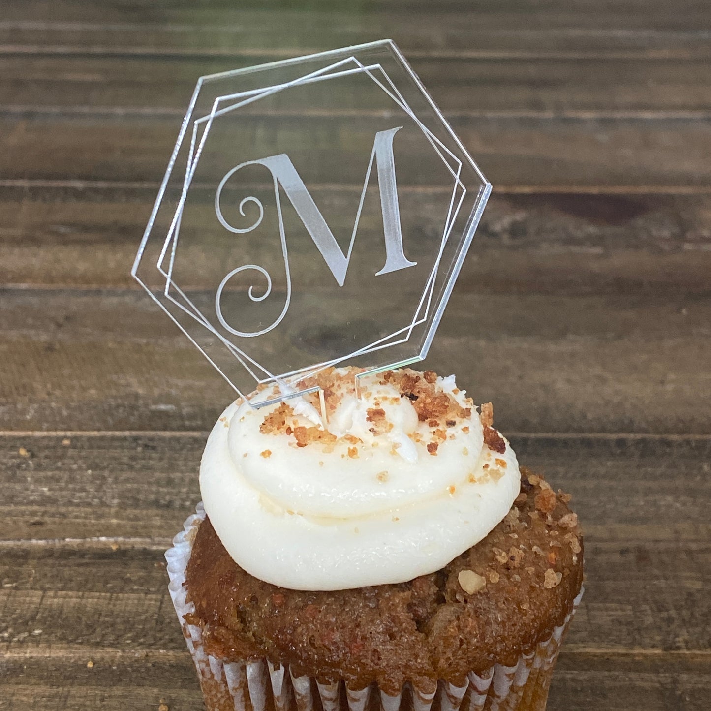 Acrylic Cupcake Toppers. Wedding Cupcake Toppers. Custom Cupcake Gems for Birthdays or Weddings.