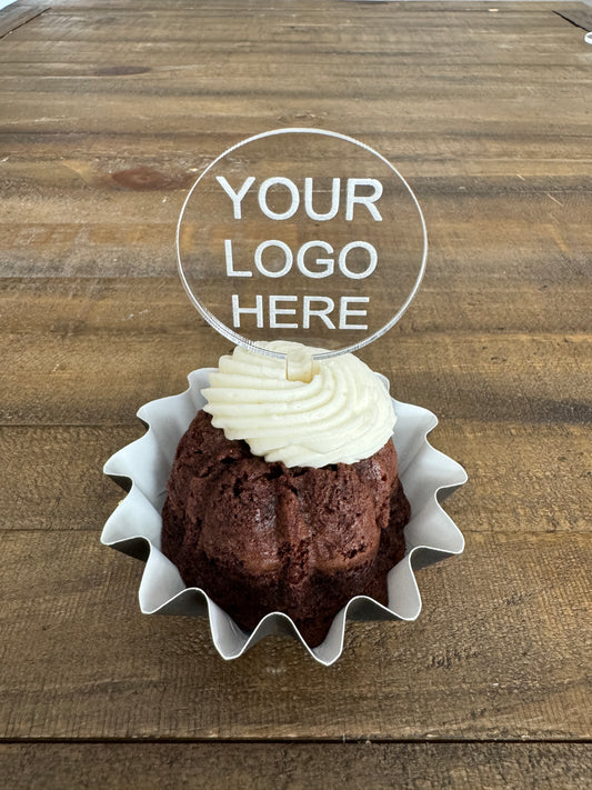 Custom Dessert Toppers for Businesses or Corporate Events. (set of 12)