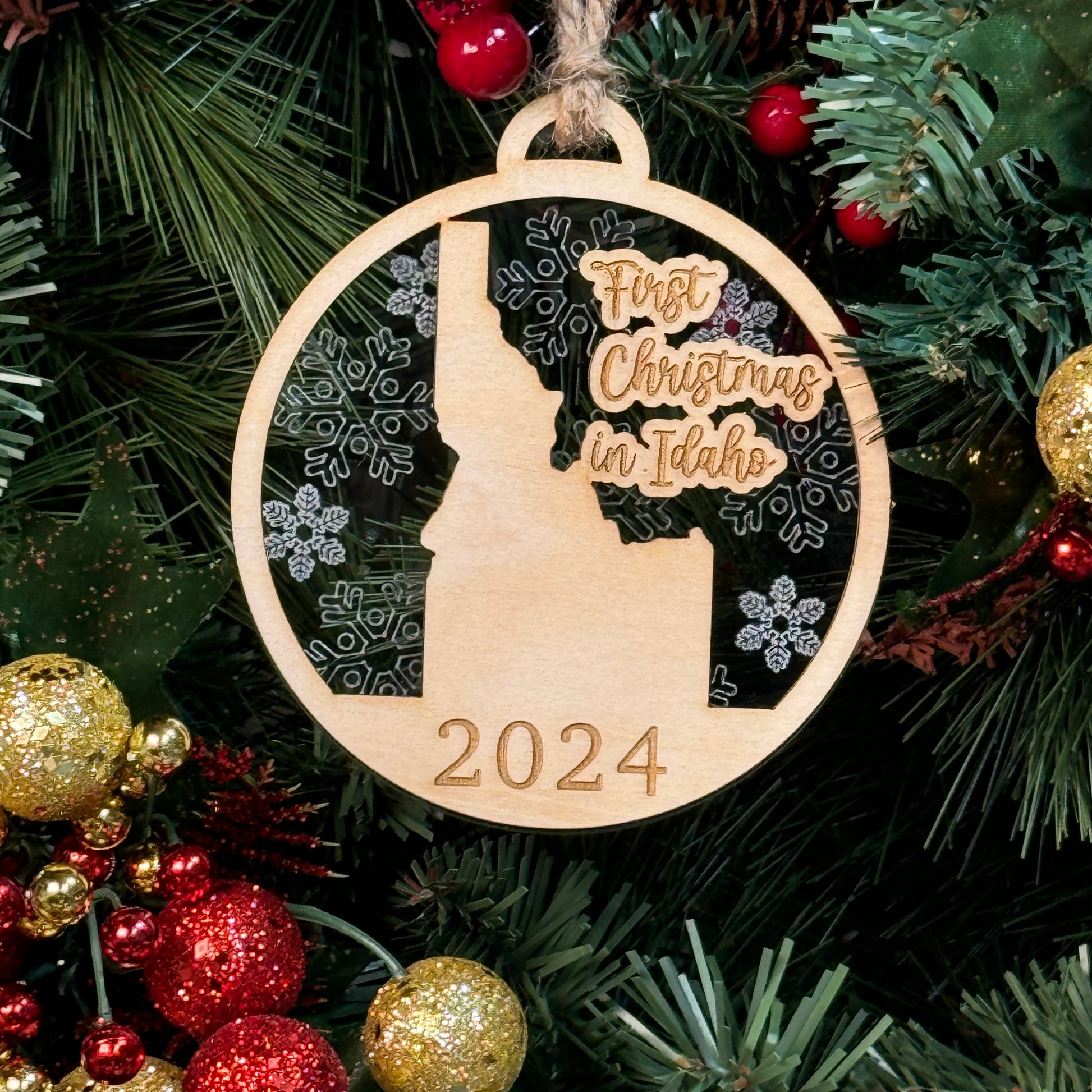 Idaho Christmas Ornament. First Christmas In Iadho Ornament. Idahome Ornament