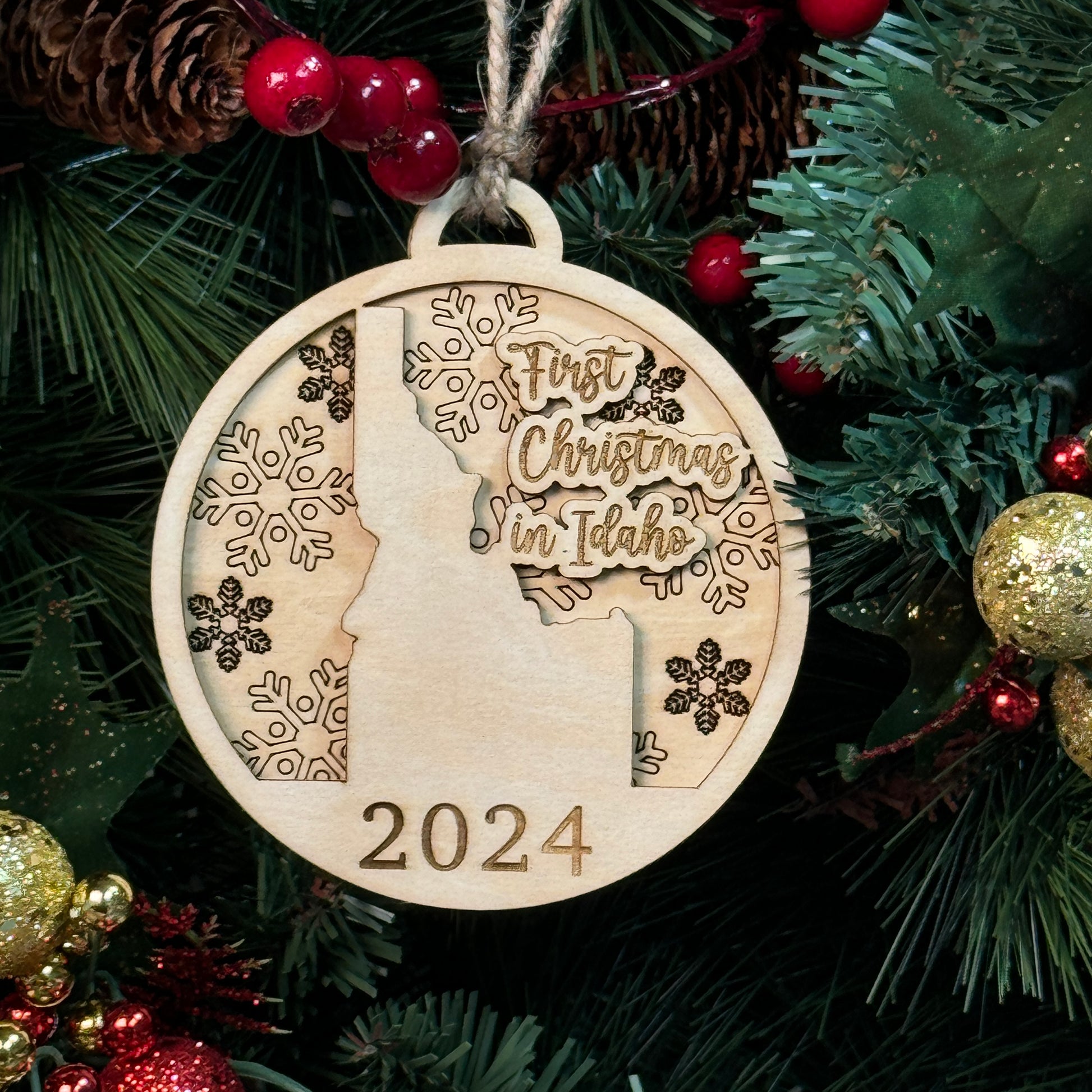 Idaho Christmas Ornament. First Christmas In Iadho Ornament. Idahome Ornament