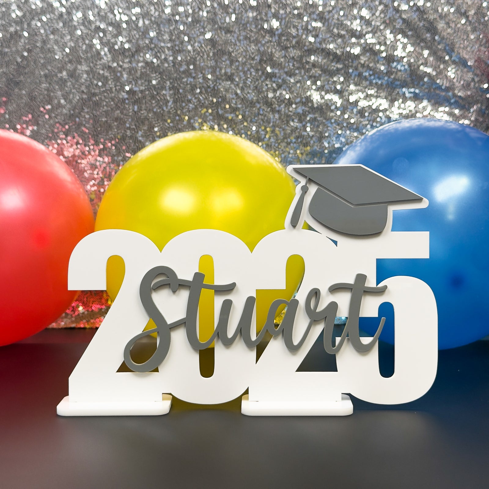 White Graduation Party Sign