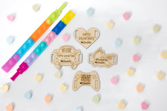 Kid Valentines Set, perfect for classrooms and school celebrations. Includes Valentines for boys and girls, with fun gaming-themed designs. A great way to share the love during Valentine’s Day, offering a variety of playful and creative options for kids to exchange with classmates.