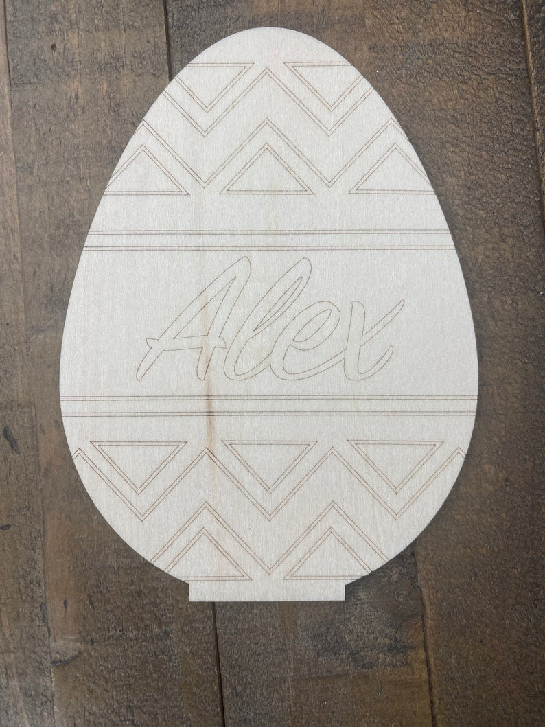 Personalized Paint yourself Easter Egg Decoration. DIY Easter Egg decoration paint kit. Wood easter crafts for kids
