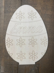 Personalized Paint yourself Easter Egg Decoration. DIY Easter Egg decoration paint kit. Wood easter crafts for kids