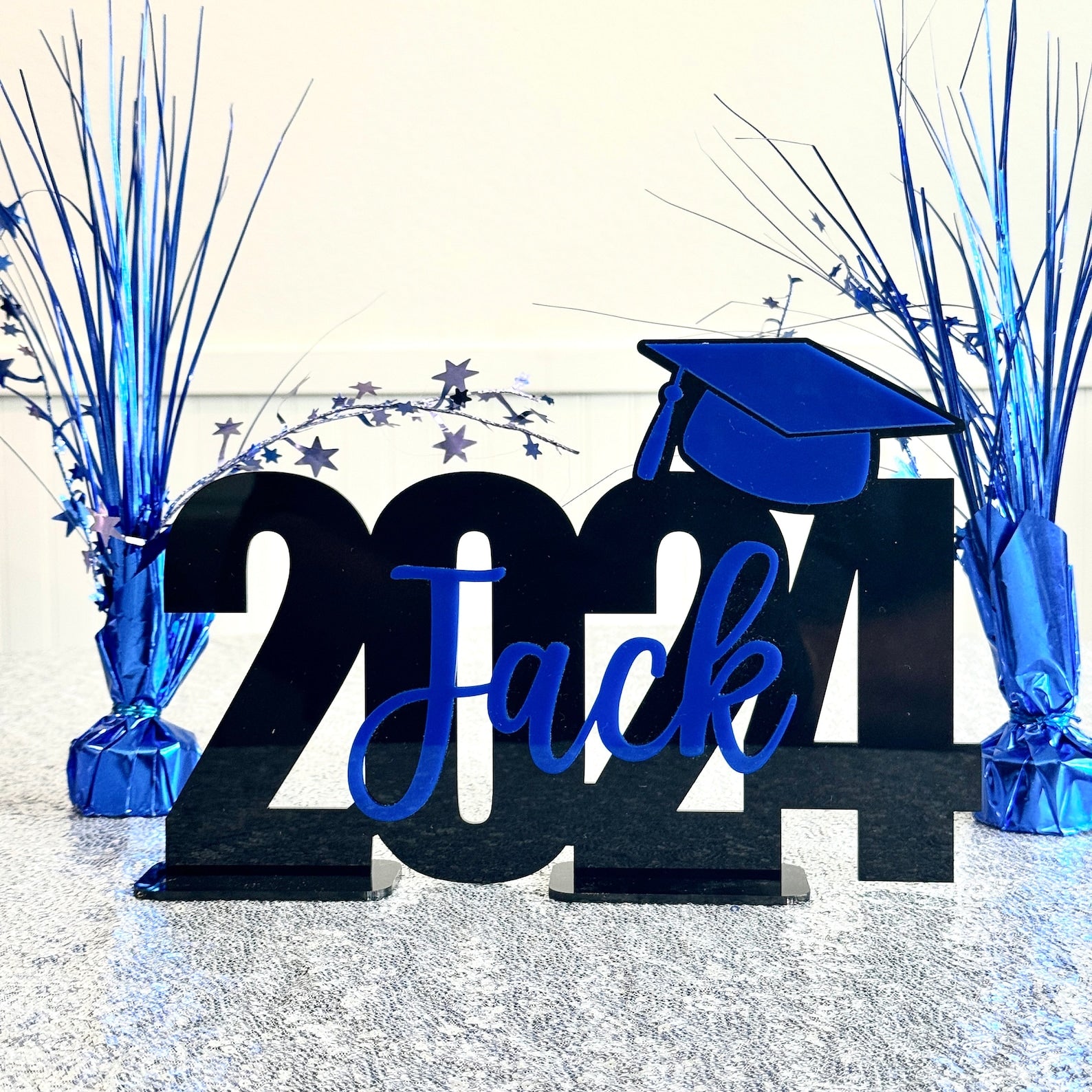 Black Graduation Party Sign